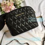 Copy Michael Kors Black Genuine Leather Ladies Lattice Shell Bag